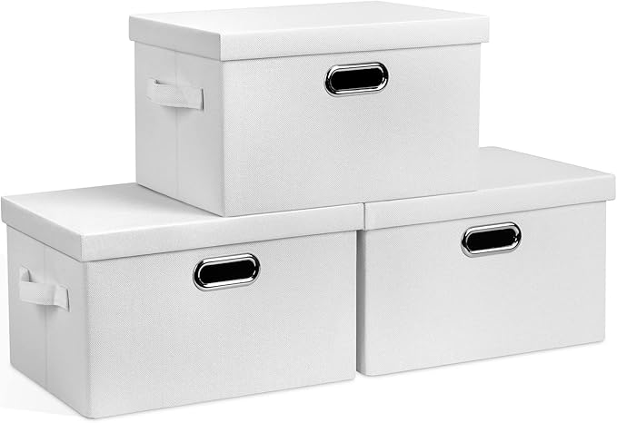Graciadeco Medium 15" 21 Quart Collapsible Stackable Storage Bins by GraciadecoStorage