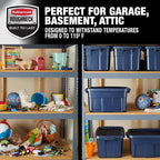 Rubbermaid Roughneck Tote 14 Gal, 6 Pack, Made in USA, Dark Indigo Metallic - Image 6