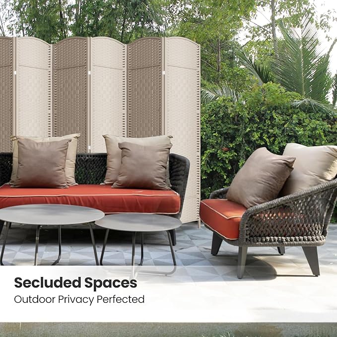 Cocosica 8 Panel Room Divider, 6Ft Folding Privacy Screen, Tall - Image 5