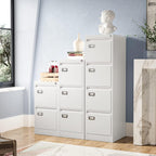 4 drawer file cabinet, filing cabinets for home, front angle view