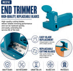 Virutex RC21E Veneer End Trimmer, Edge Banding Cutter for PVC, Melamine & Laminate, Double Blade Precision Tool up to 54 mm for Woodworking