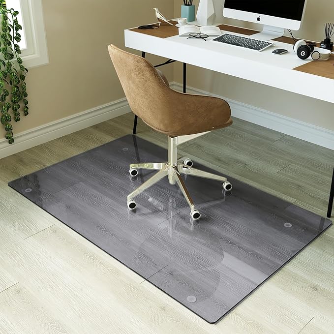 Koonmi Tempered Glass Chair Mat by KOONMI