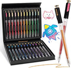 ZSCM Retractable Super Glitter Gel Pens, 24 Colors Large Capacity Metallic by ZSCM