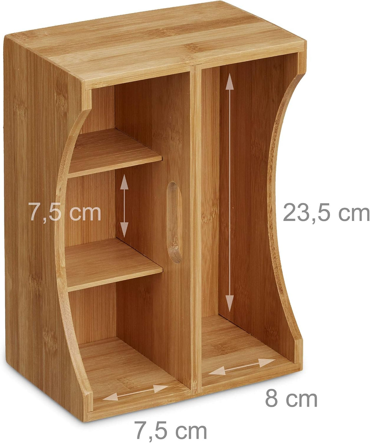 Relaxdays Bamboo Desk Organizer, Stationery Pen Holder, Office File Sorter Ca...