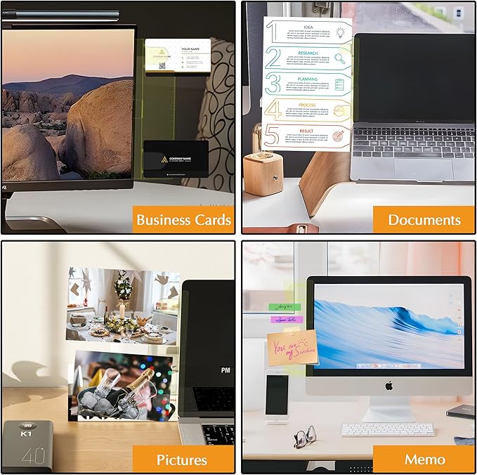 Keenjorika 2PCS Multifunctional Monitor Documents Holder, Desktop Message Board - Image 5
