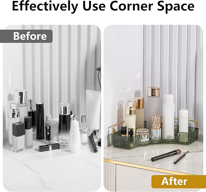 YCIA&DONE Corner Bathroom Counter Organizer, Makeup Organizer - Image 2