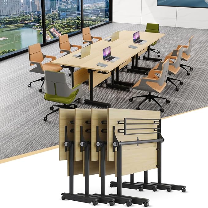 Conference Table, 55.1''Folding Conference Room Table by Unknown