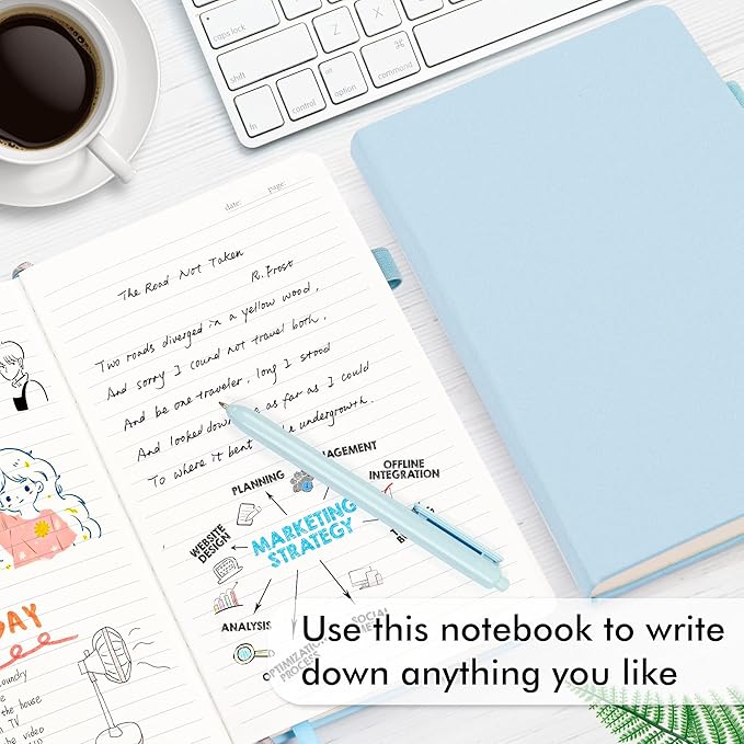 feela 12 Pack Notebooks Journals Bulk, Hardcover Notebook Classic Ruled Lined - Image 4