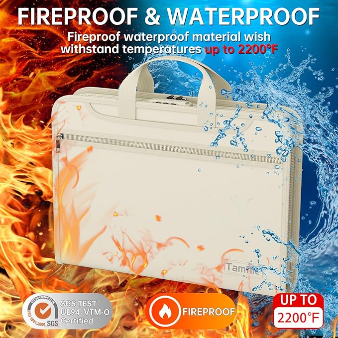 5200℉ Fireproof Accordion File Organizer - Image 2