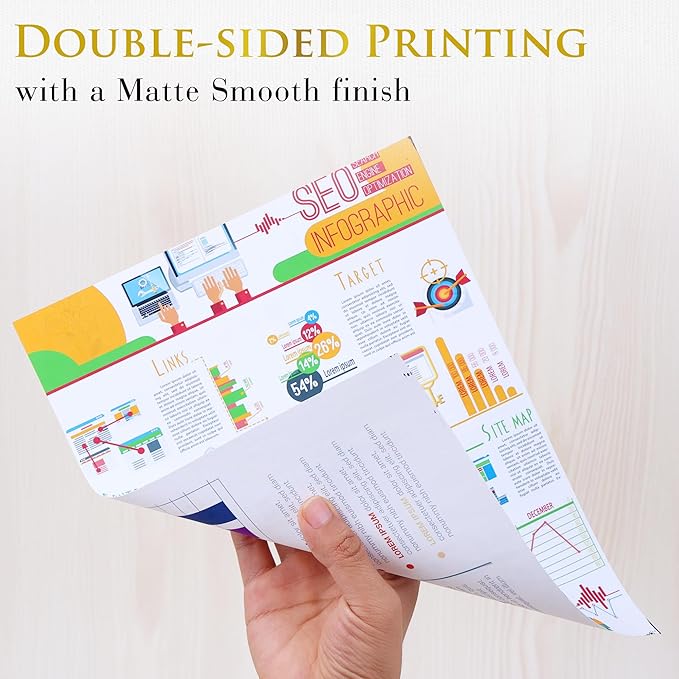 A-SUB Double Sided Matte Photo Paper 100 Sheets 8.5X11 Inches 48lb 180gsm - Image 4