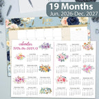 Guasslee Desk Calendar 2026-2027, 19 Month Jun 2026-Dec 2027, 17" X 11.5" | Academic Wall Calendar With To-Do List, Notes Section For School Year Office Home Teacher Planning