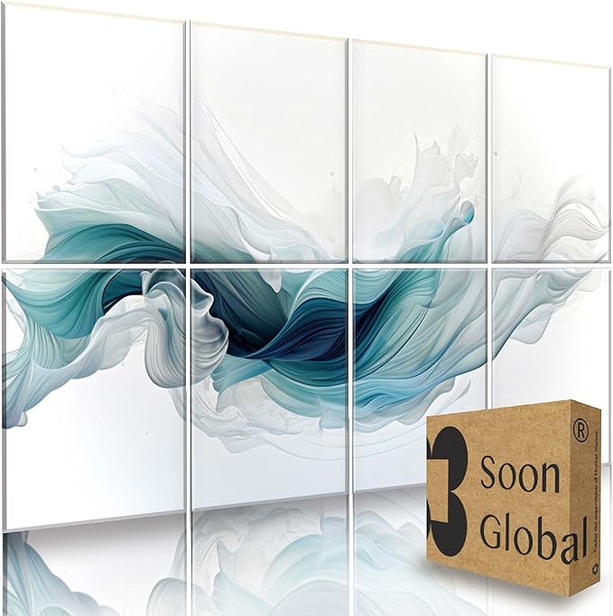 Soon Global 8-Pack Acoustical Wall Panels, 48 X 32 Inches Sound Absorbing Panels by SoonGlobal