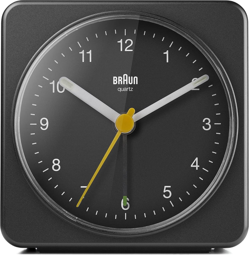 braun classic analogue alarm clock with snooze and, main product view