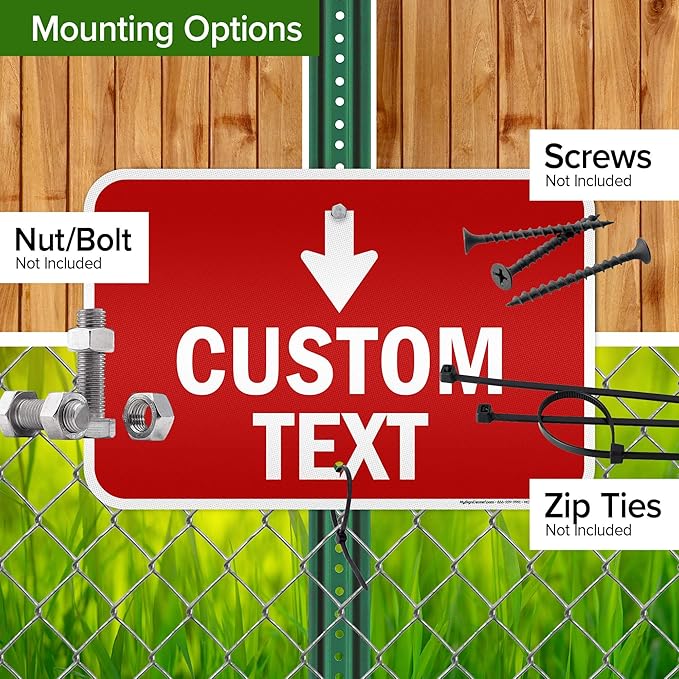 Custom Arrow, Custom Directional Sign, Down Arrow, 12x18 Inches, 3M EGP - Image 5