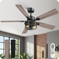 52 inch farmhouse ceiling fan with lights and, main product view