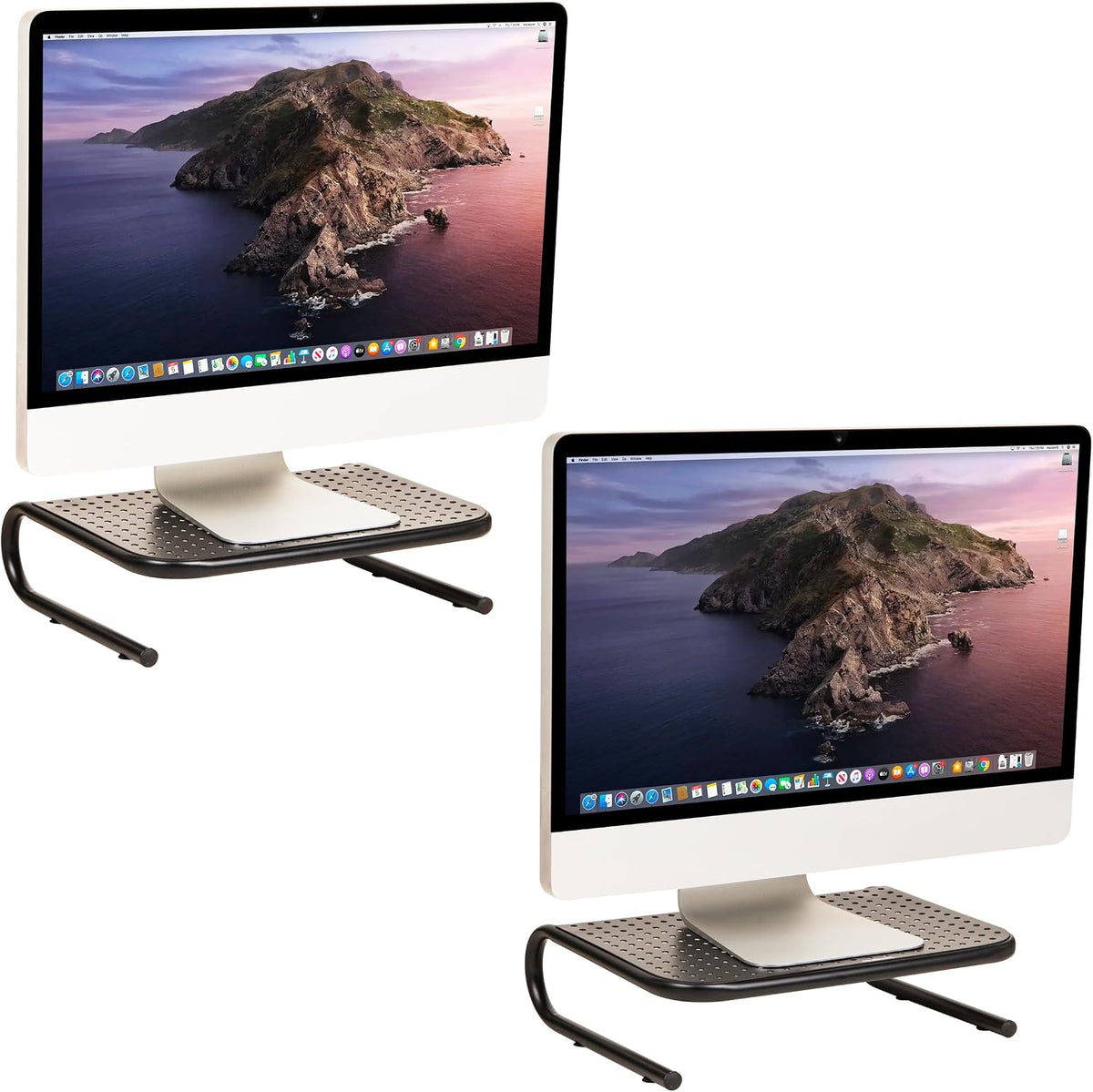 Mind Reader Monitor Stand, Ventilated Laptop Riser, Desktop Organizer, Metal,...