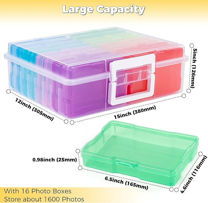 Find Scrapblooms 4×6 Photo Storage Box, Plastic photo keeper - Image 3