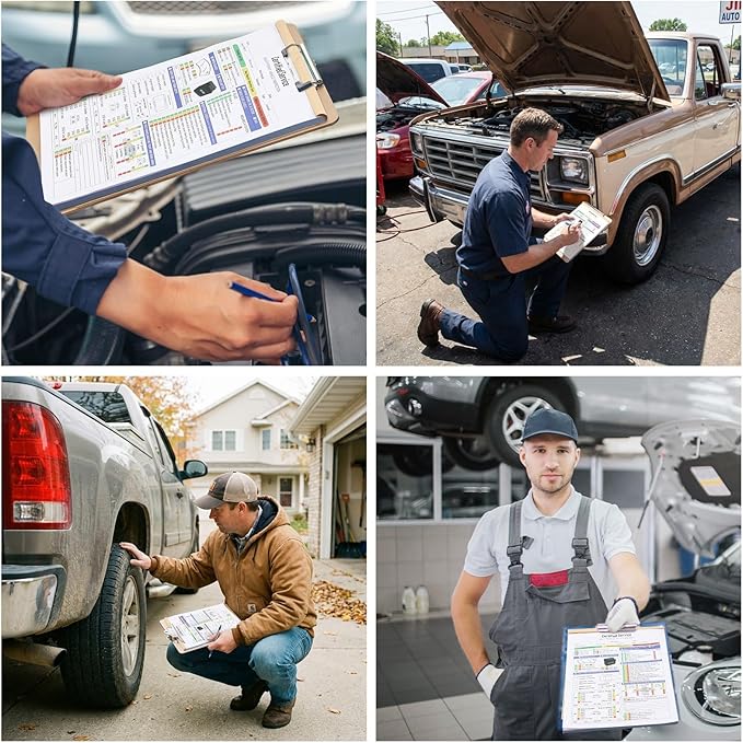 Colarr 540 Sheets 8 1/2" x 11 3/4" Multi Point Vehicle Inspection Report Form 3 - Image 6