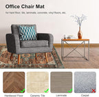 Anidaroel 36"x48" Chair Mat for Hardwood Floor/Tile Floor, Desk Chair Mat for - Image 3