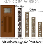 Tall Outdoor Welcome Sign for Front Door, 6ft Brown Welcome Sign, Rustic Tall - Image 2