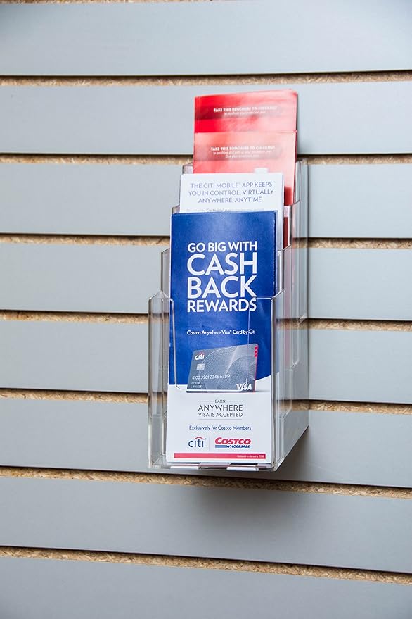 Clear-Ad - LHF-Z104 - Acrylic Slant Back 4 Tier Trifold Brochure Display w/Z-bar - Image 3