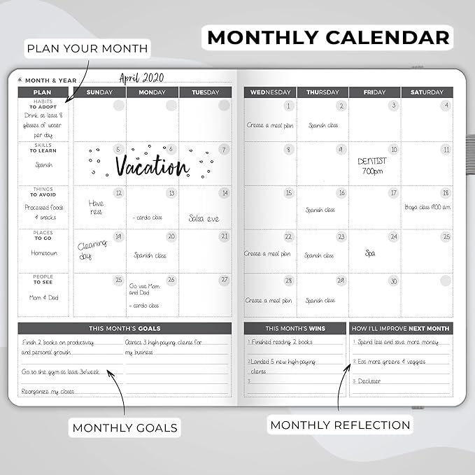 Clever Fox Planner – Undated Weekly & Monthly Planner - Image 4