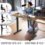SHW 48-Inch Electric Height Adjustable Standing Desk - Image 6