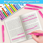 Duchong Highlighters, 30 Packs Pink Highlighter Bright Colors Bulk, Chisel Tip - Image 5