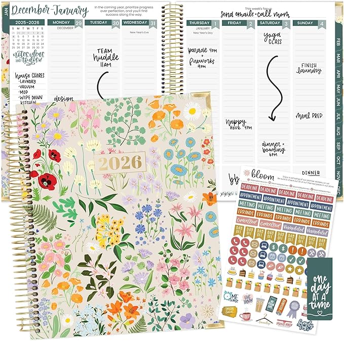 bloom daily planners 2026 Hardcover Calendar Year Goal & Vision Planner by bloomdailyplanners