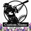 Personalized Softball Metal Sign Custom Player Name Sign Girls Room Decor by HengMeiZiK