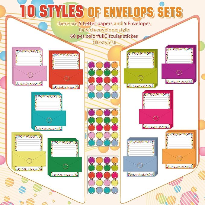 TaoBary 160 Pcs Stationery Paper Set 50 Double Sided Stationery Papers - Image 4