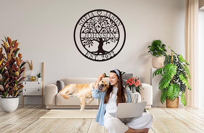 Metal Name Signs Personalized, Custom Tree of Life Signs, Custom Family Name - Image 4