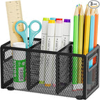 Marbrasse Mesh Pen Holder for Desk, Pencil Holder Desk Organizer 3 Adjustable by Marbrasse