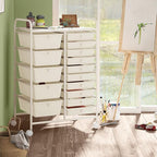 COSTWAY 15-Drawer Rolling Storage Cart, Mobile Utility Cart - Image 2