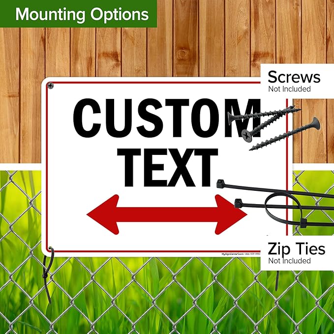 Custom Arrow, Custom Directional Sign, Two Way Arrow, 10x14 Inches, Rust Free - Image 5