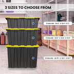 of 12 gallon medium black & yellow storage on a desk or shelf