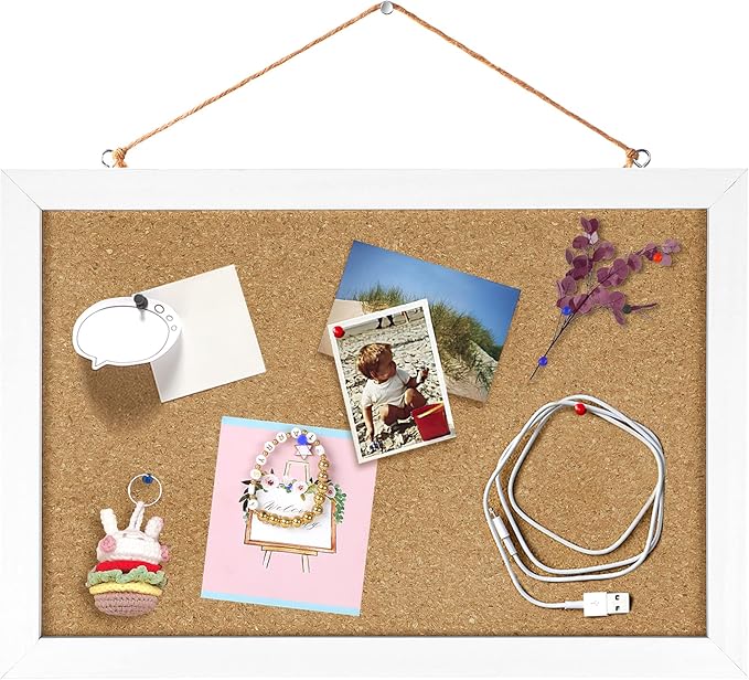 Cork Board Bulletin Board 12 x 7.8 Inches by HOMECRAFTBEAUTYBABY