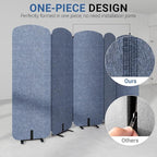 Natwind 5 Panel 122.8 x 71 in Office Room Privacy Protect Space Divider - Image 4