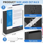 Henoyso 12 Pcs 3 Ring 2 Inch Binders Fits 8.5 x 11 Inch Letter Size Paper - Image 2