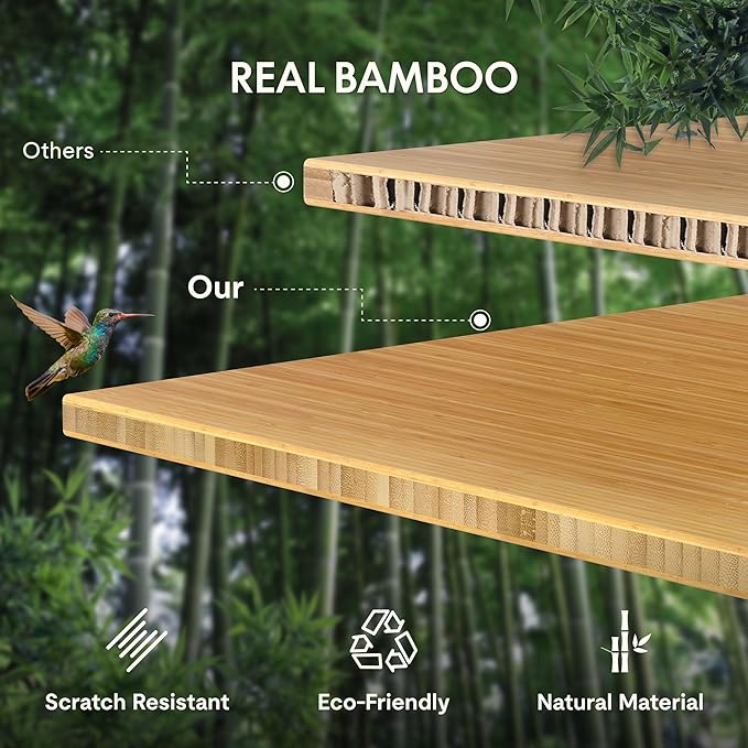 FLEXISPOT EN2 Whole-Piece Bamboo Standing Desk - Image 3