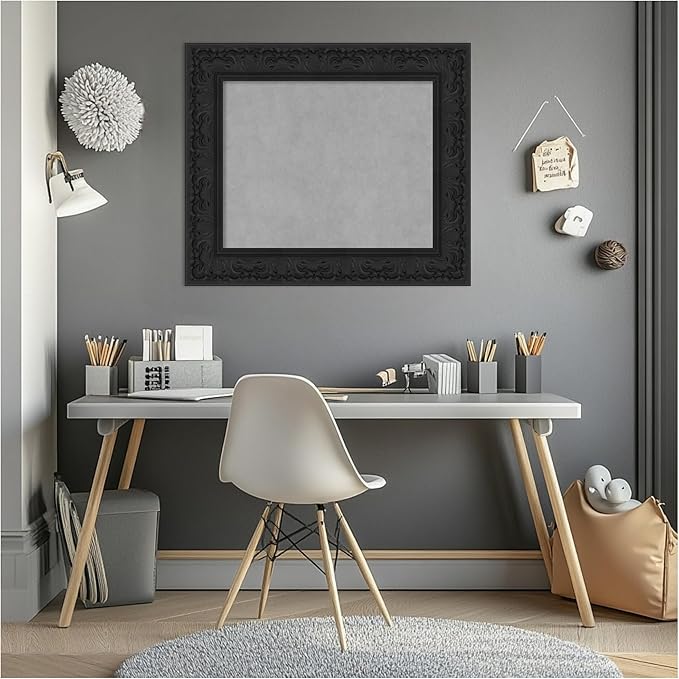 Amanti Art Black Framed Magnetic Board 23x27 Small Vision Board - Image 7