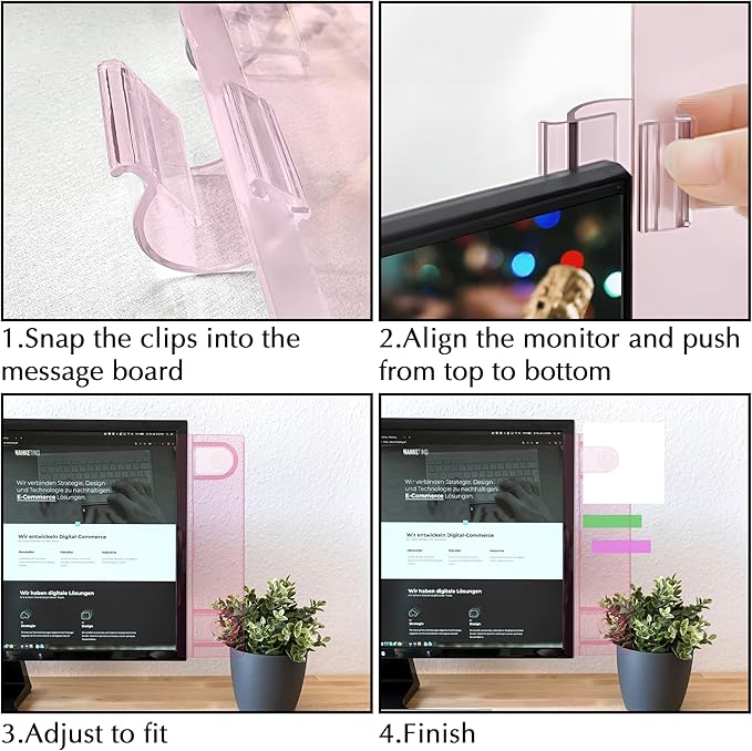 Keenjorika 2PCS Multifunctional Monitor Documents Holder, Desktop Message Board - Image 6