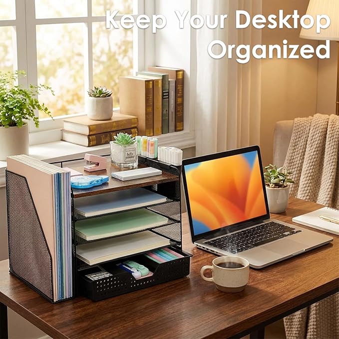 OPNICE Desk Organizer, 5-Tier Paper File Organizer - Image 6