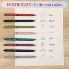 Thboxes 8Pcs Gel Pens for Journaling, 0.5mm Fine Tip Retractable Colorful Pens - Image 4