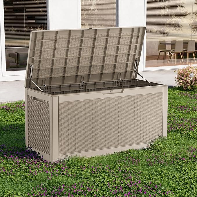 EasyUp 120 Gallon Deck Boxes Waterproof, Outdoor Large Storage Boxes - Image 7