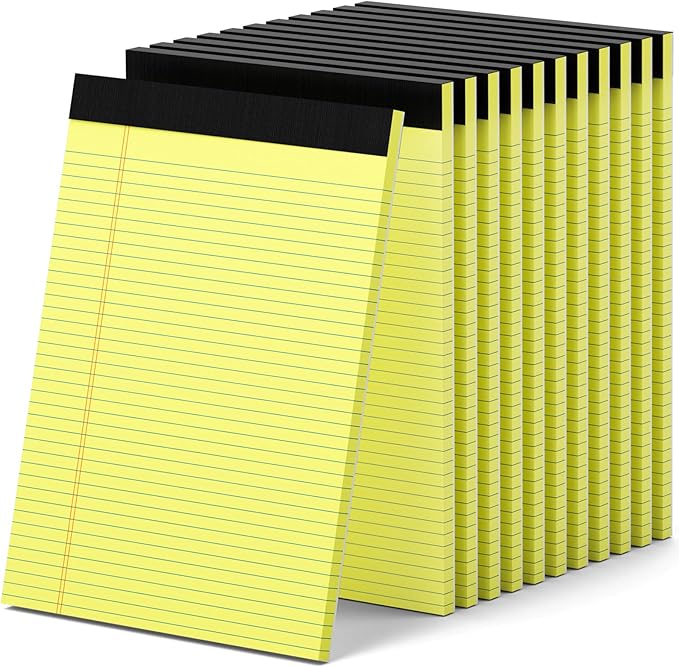 AILZFEI 12 Pack Yellow Legal Pads 8.5 x 11.75 College Ruled Yellow Note Pad by Unknown