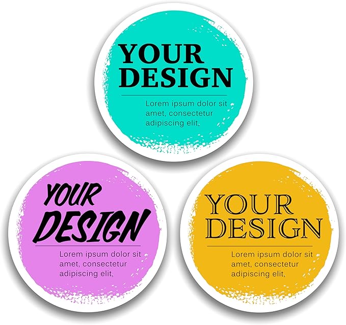 Custom 2" Circle Paper Labels by BunnyBadges