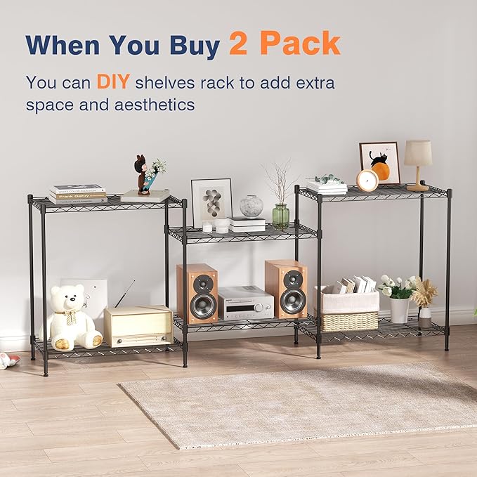 VANZBON 3-Tier Wire Shelf Rack, Wire Metal Shelving - Image 5