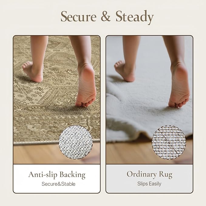 GENIMO Runner Rug 2x5 Non Slip Machine Washable Hallway Runner Rug, Low Pile - Image 7