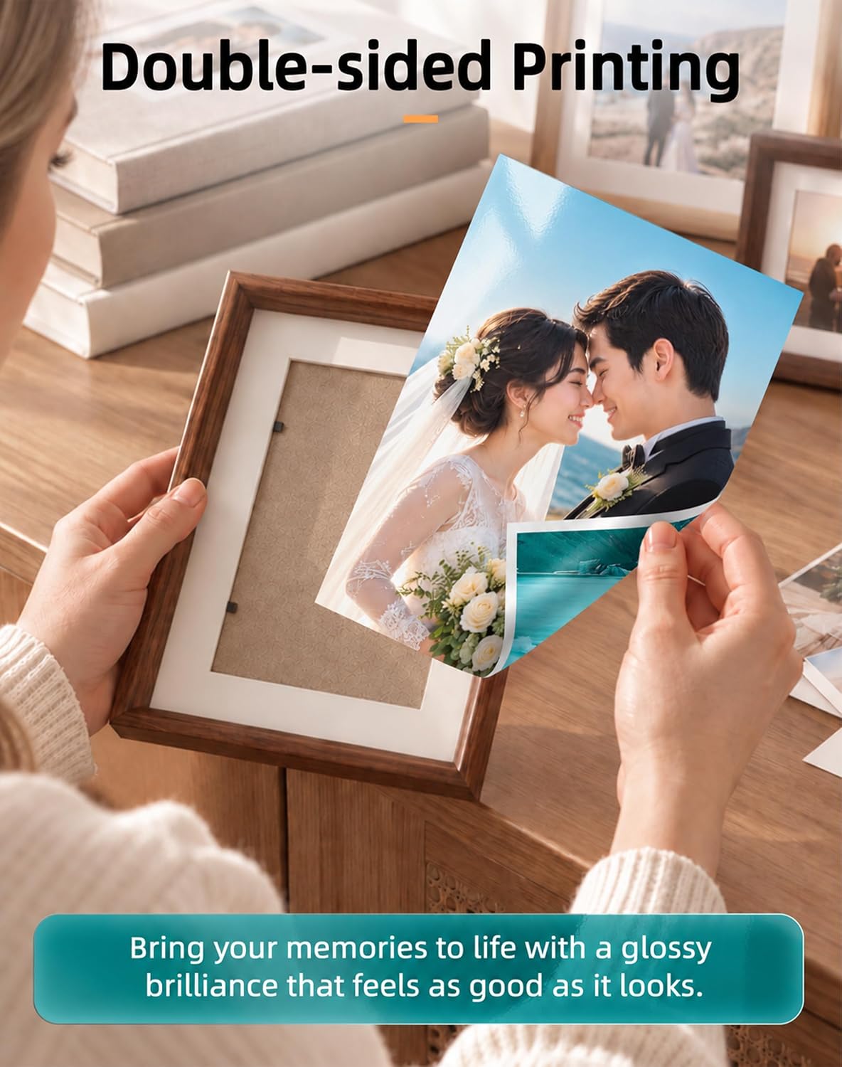 double sided photo paper glossy inkjet 8.5x11 32lb, view 9